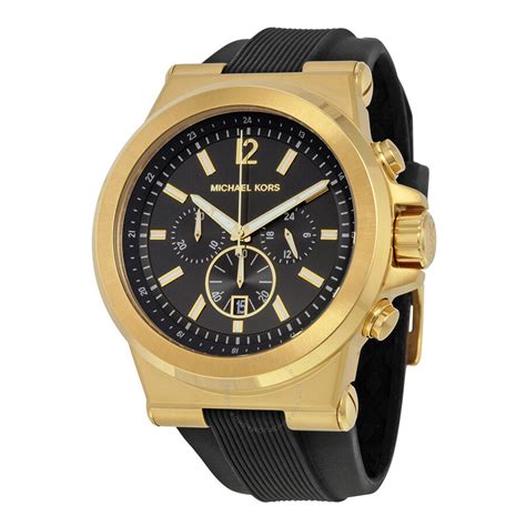 michael kors dylan chronograph black dial men's watch|Michael Kors chronograph.